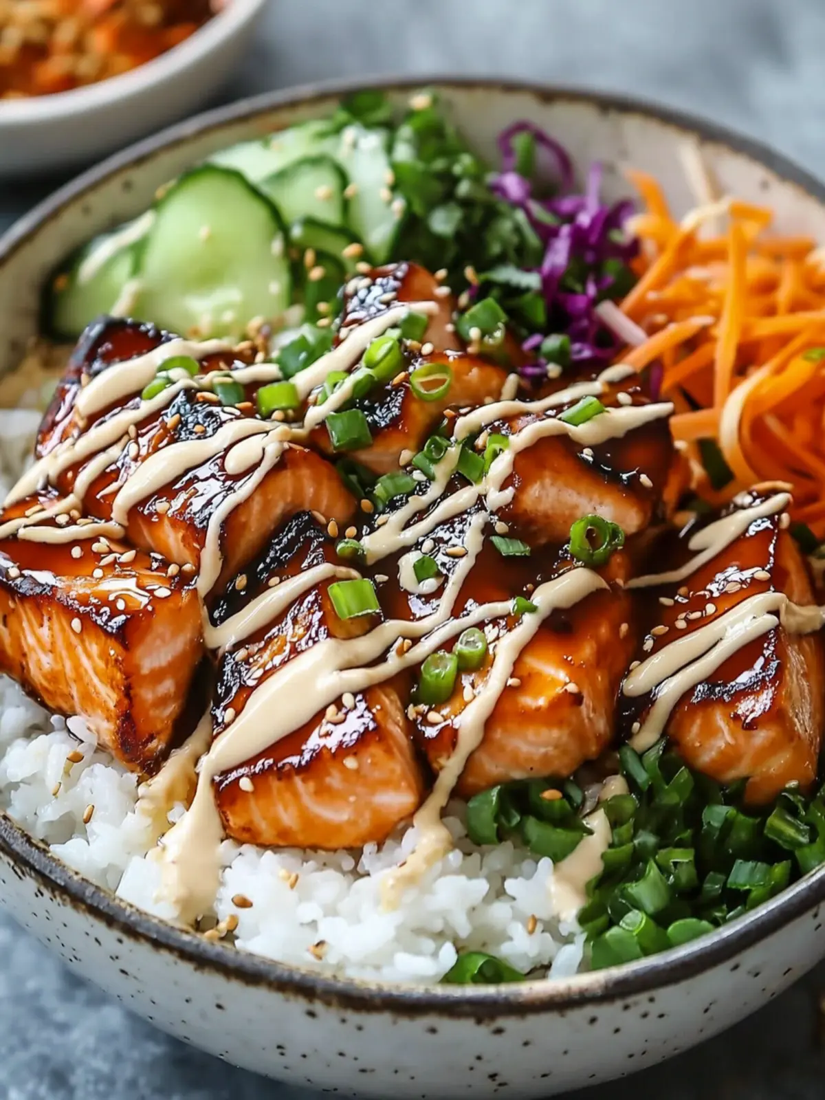 Teriyaki Salmon Bowl with Mayo Drizzle for Busy Nights 3 Teriyaki Salmon Bowl with Mayo Drizzle