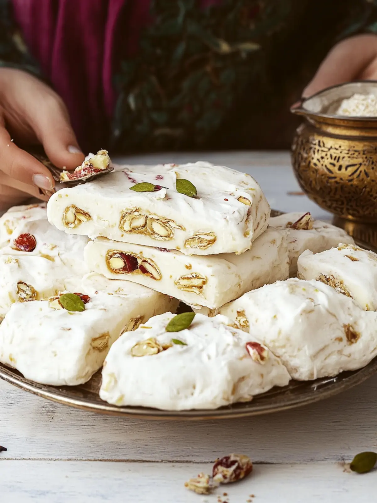 Delicious Gaz (Persian Nougat) with Pistachios Recipe You’ll Love 3 Gaz (Persian Nougat)