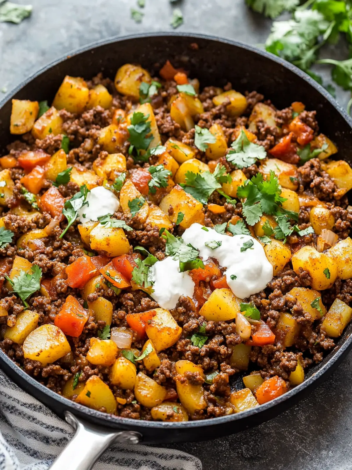 Mexican Ground Beef and Potato Skillet Everyone Will Love 4 Mexican Ground Beef and Potato Skillet