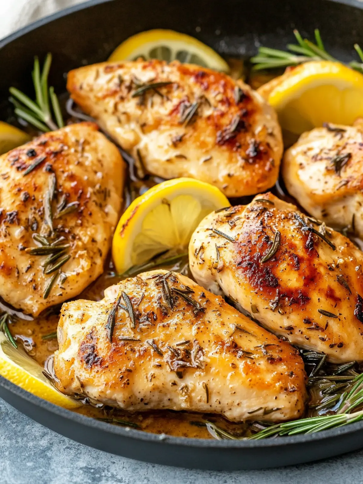 Zesty Lemon Rosemary Chicken in Just 20 Minutes! 4 Lemon Rosemary Chicken