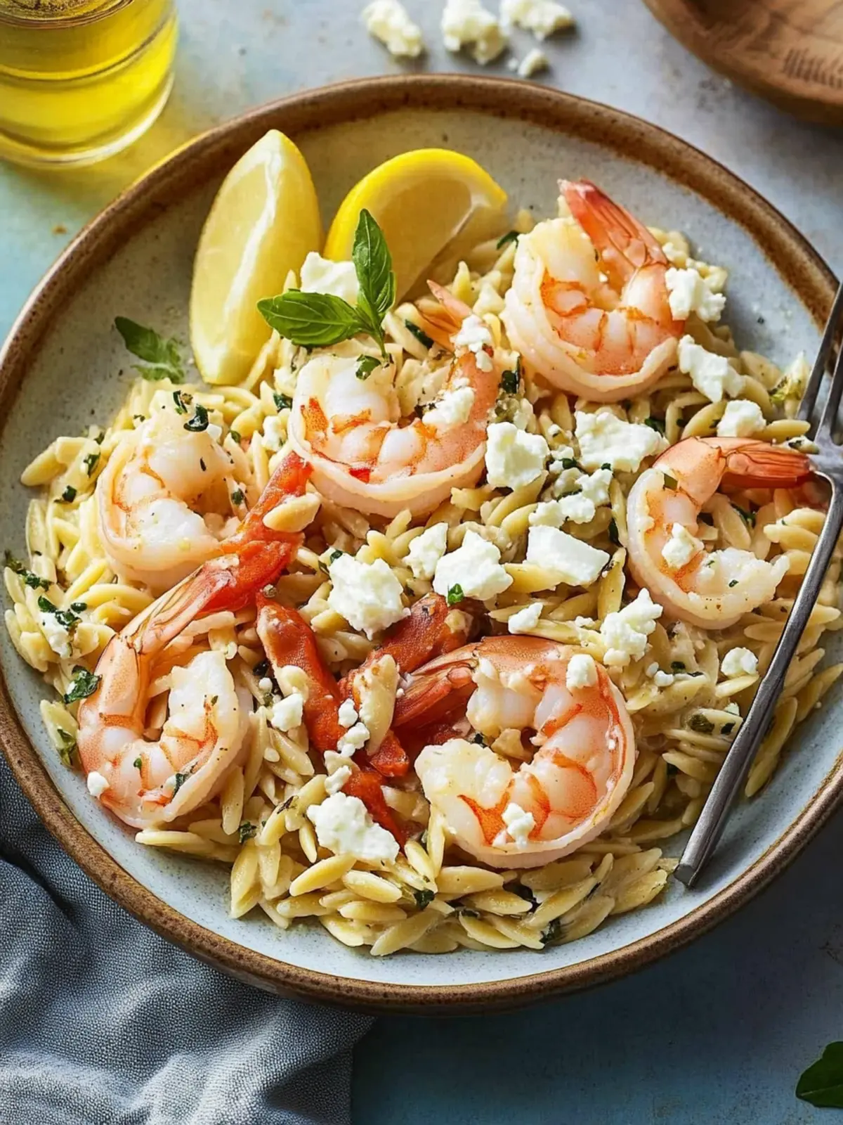 Shrimp with Orzo and Feta: Quick Mediterranean Flavor Explosion 5 Shrimp with Orzo and Feta