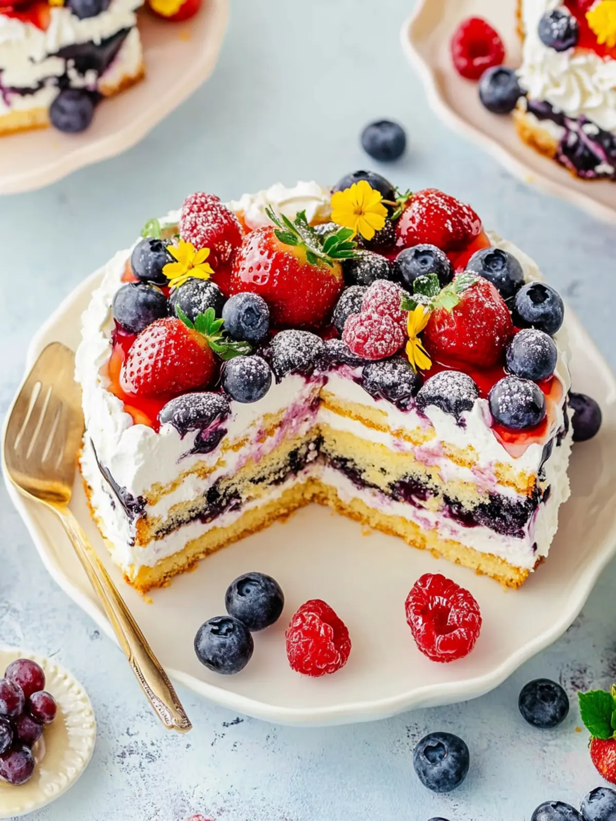 Blueberry Heaven on Earth Cake Dessert in 20 Minutes 4 HEAVEN ON EARTH CAKE DESSERT