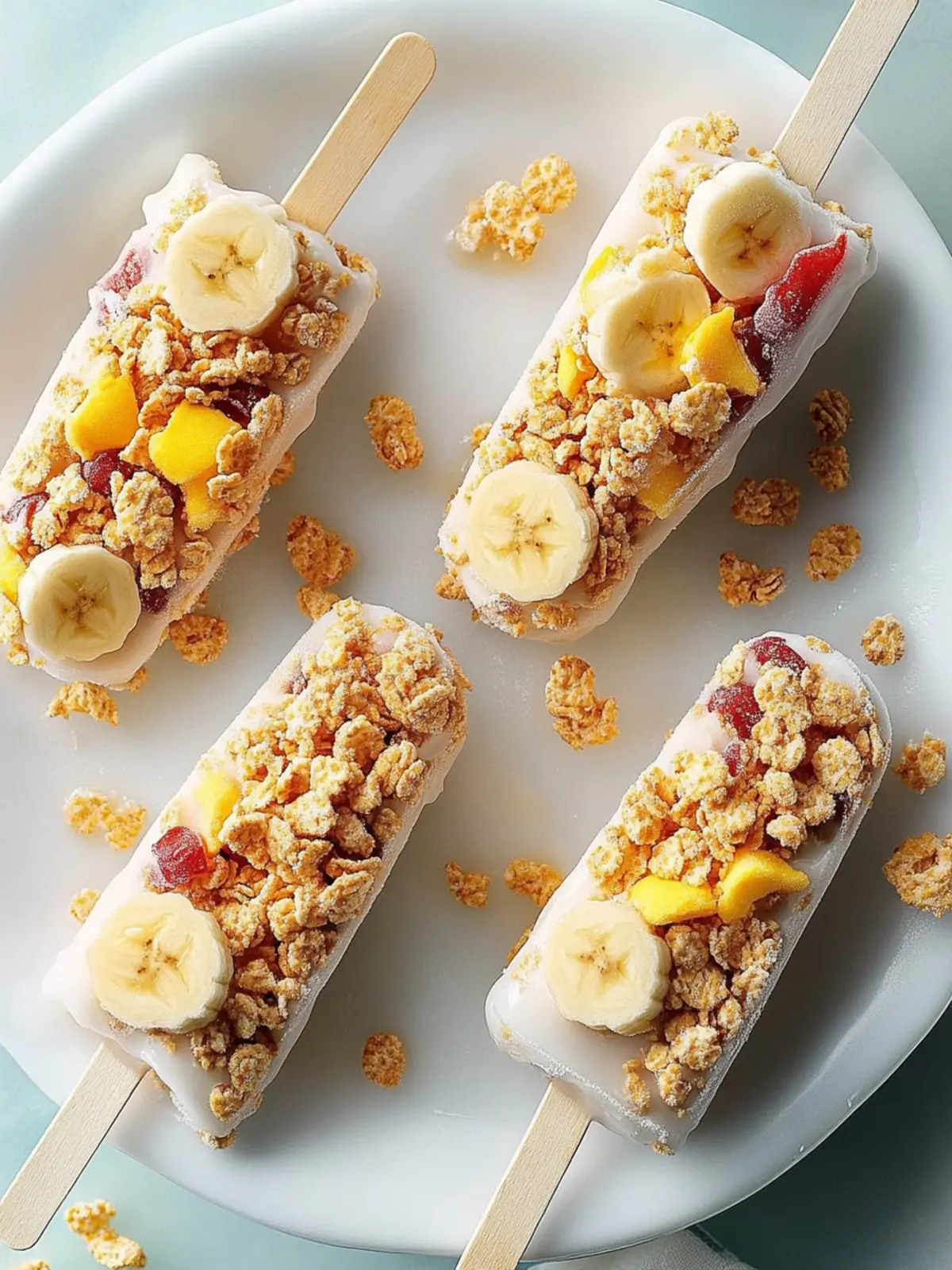 Frozen Banana Cereal Pops That Kids Will Love and Devour 4 Frozen Banana Cereal Pops