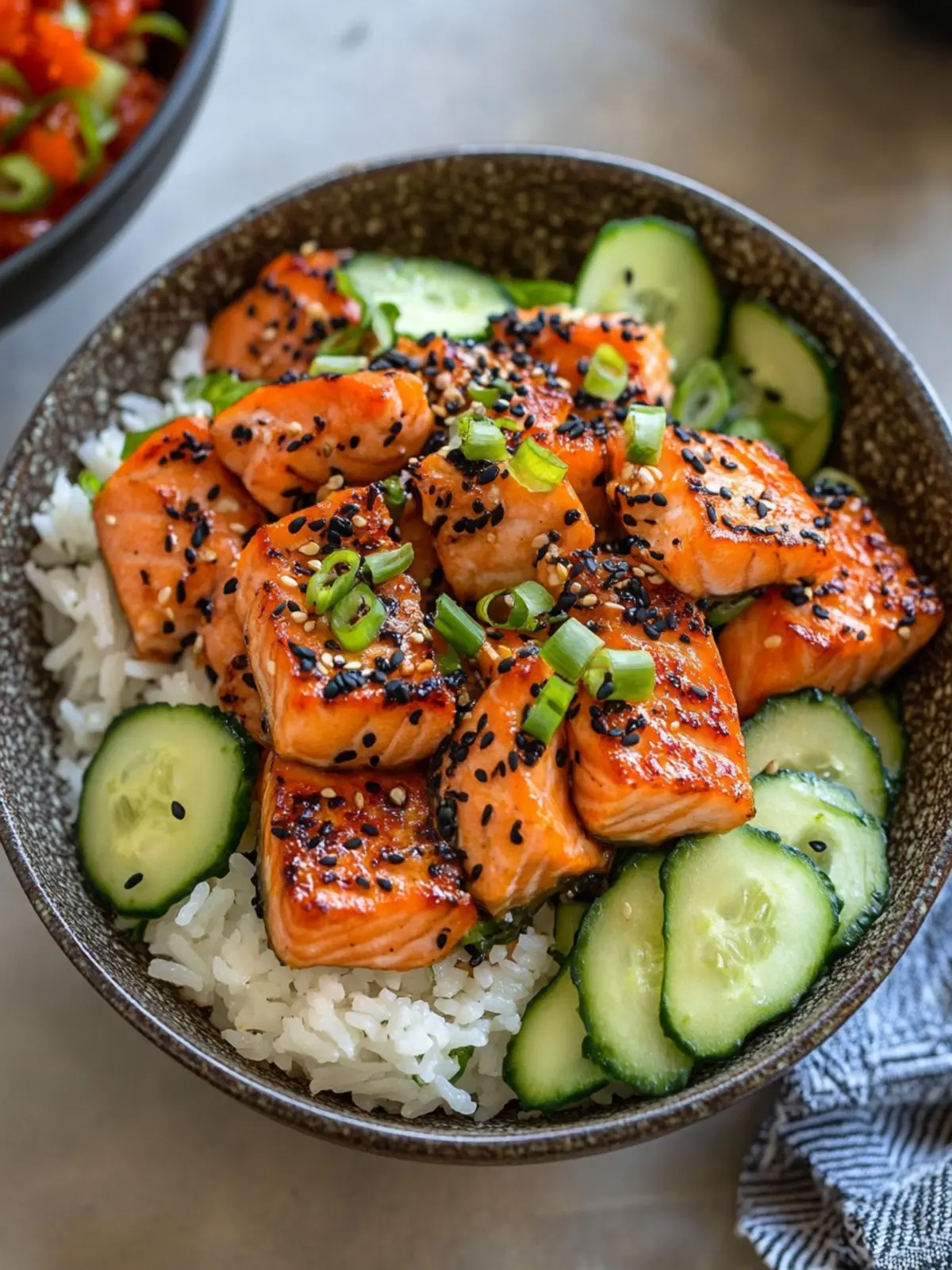 Savory Spicy Salmon Rice Bowl – Quick and Delicious Dinner! 5 Spicy Salmon Rice Bowl