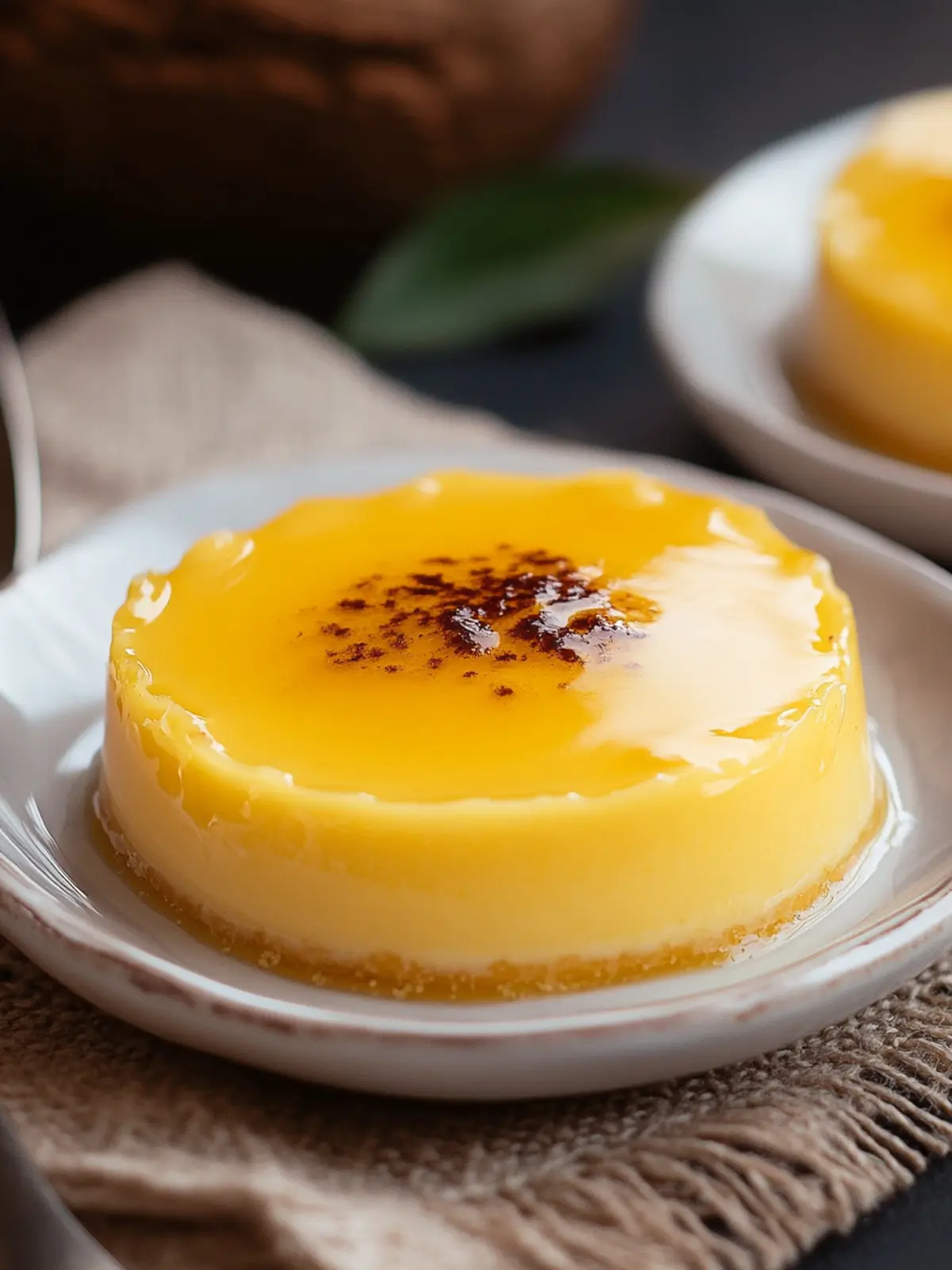 Decadent Brazilian Quindim: Irresistible Coconut Custard Delight 4 Brazilian Quindim (Coconut Custard)