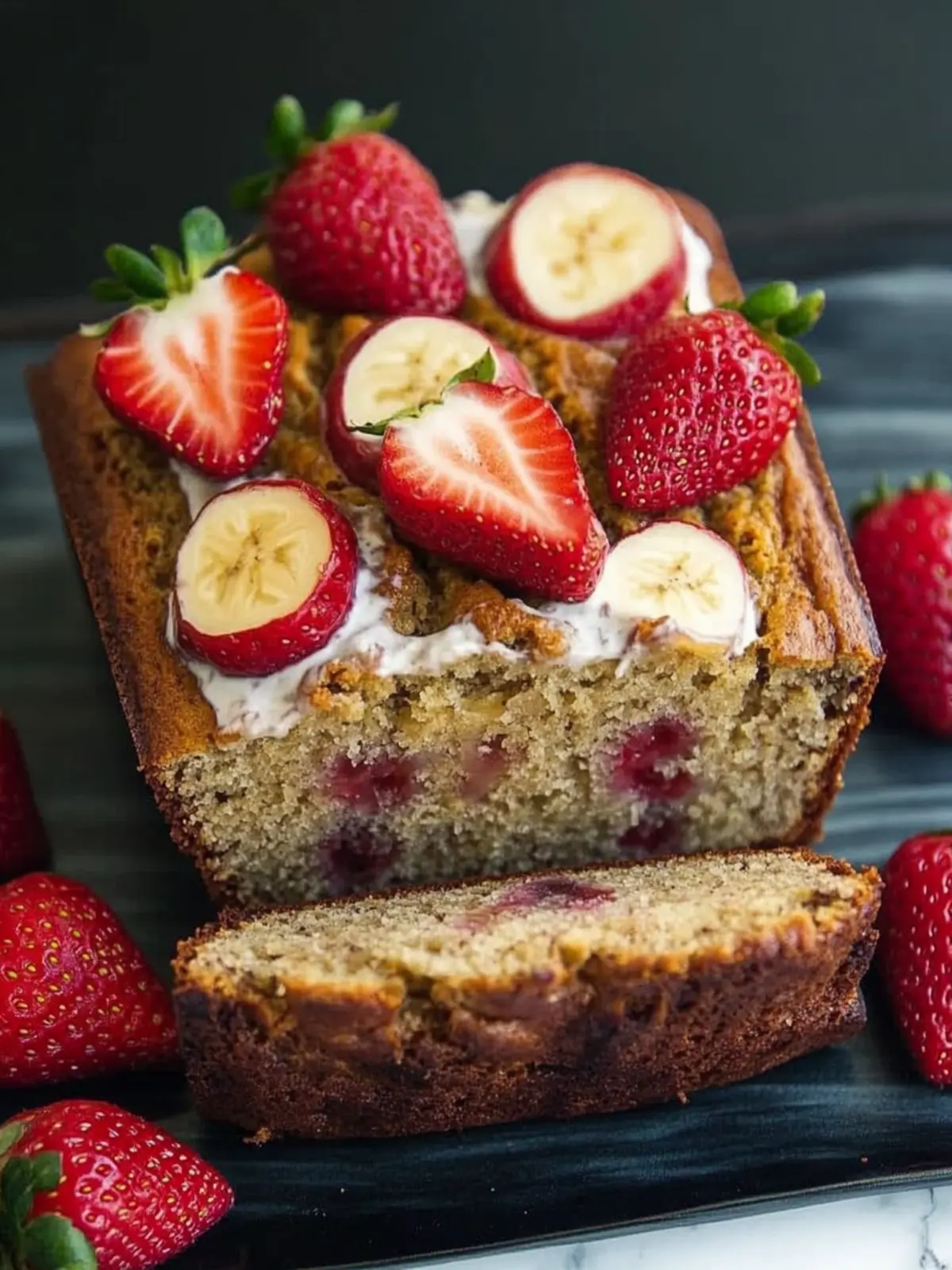 Strawberry Greek Yogurt Banana Bread: Healthy Summer Delight 3 Strawberry Greek Yogurt Banana Bread