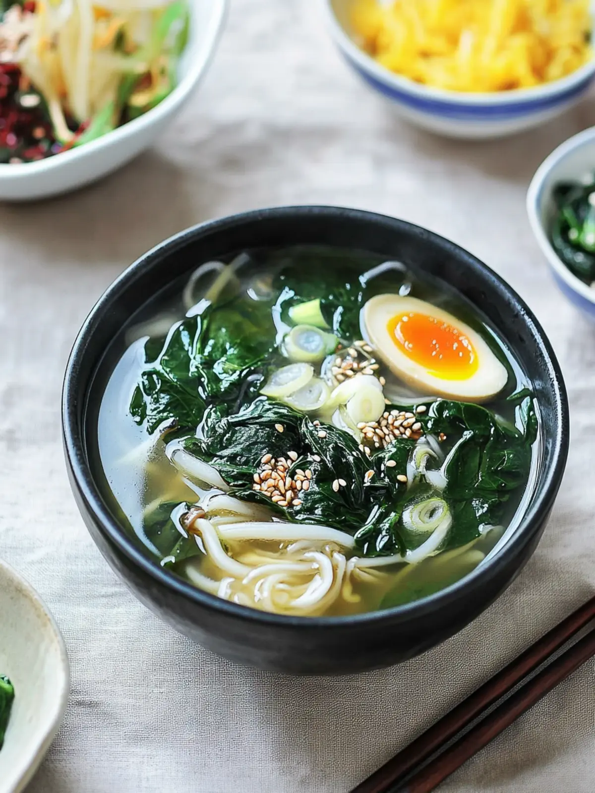 Delightful Sigeumchi Doenjang Guk: Refreshing Spinach Soup 4 Sigeumchi Doenjang Guk (Spinach Doenjang Soup)