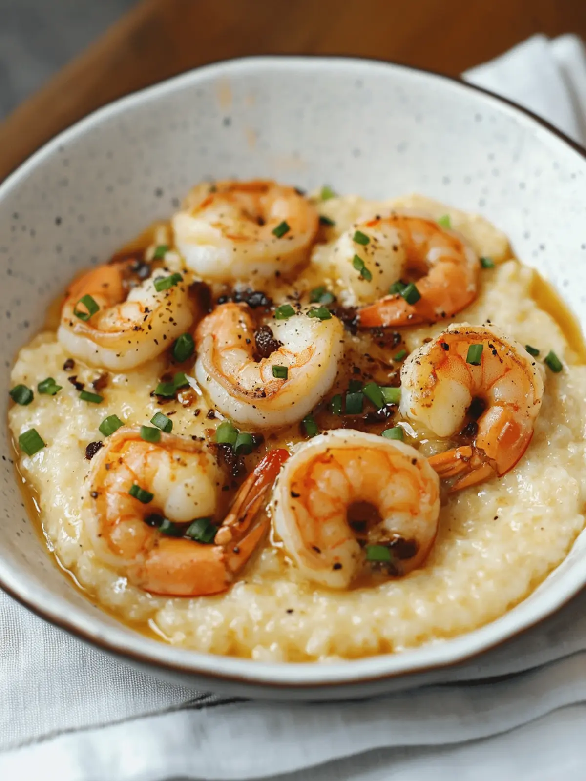 Savory Shrimp and Grits: Comfort in Every Creamy Bite 2 Shrimp and Grits (Seafood over Cornmeal Porridge)