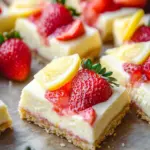 Lemon Cheesecake Bars with Strawberry Swirls That Wow 6 Strawberry Lemon Cheesecake Bars