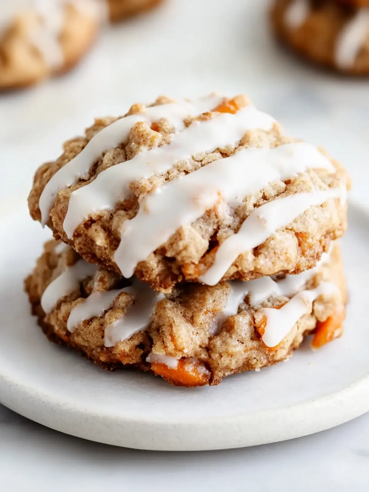 Delicious Carrot Cake Cookies with Cream Cheese Glaze 3 Carrot Cake Cookies