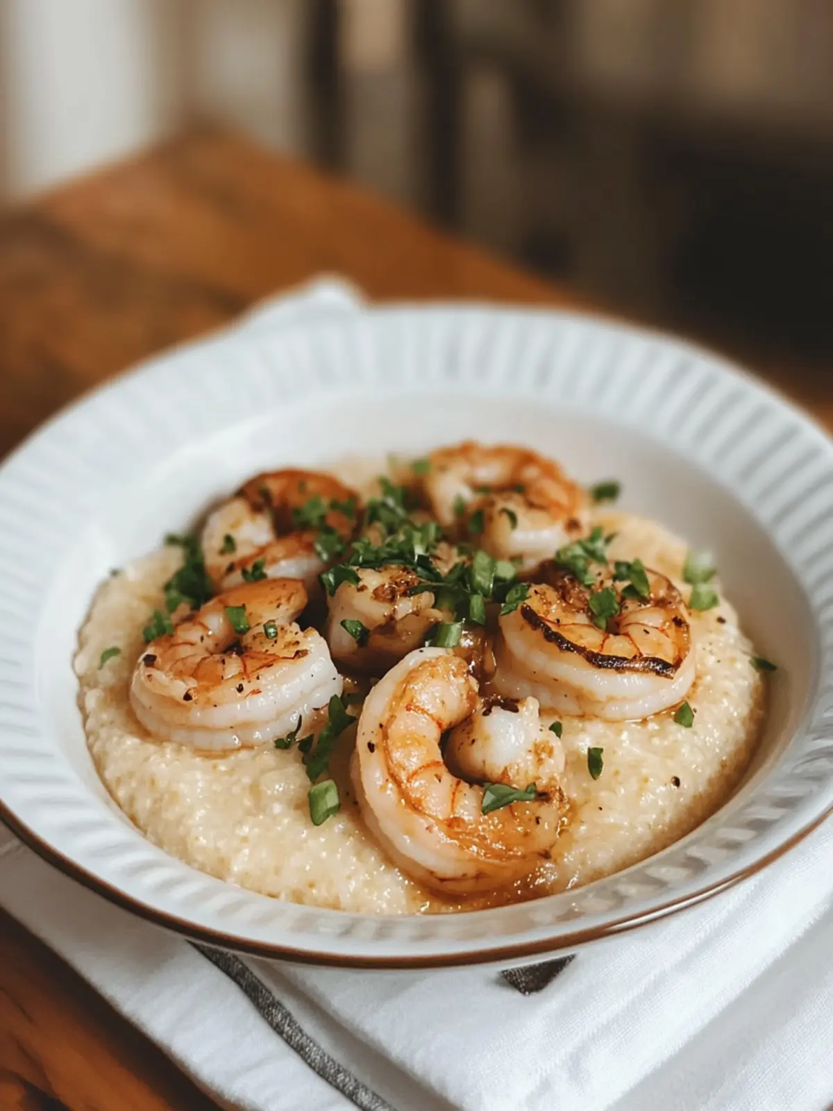 Savory Shrimp and Grits: Comfort in Every Creamy Bite 5 Shrimp and Grits (Seafood over Cornmeal Porridge)