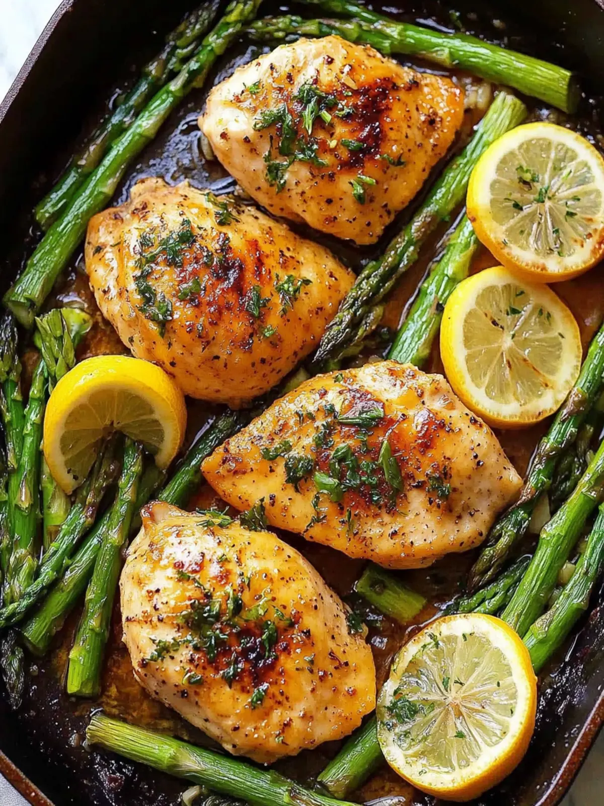 One Pan Honey Lemon Chicken and Asparagus for Busy Nights 2 One Pan Honey Lemon Chicken and Asparagus