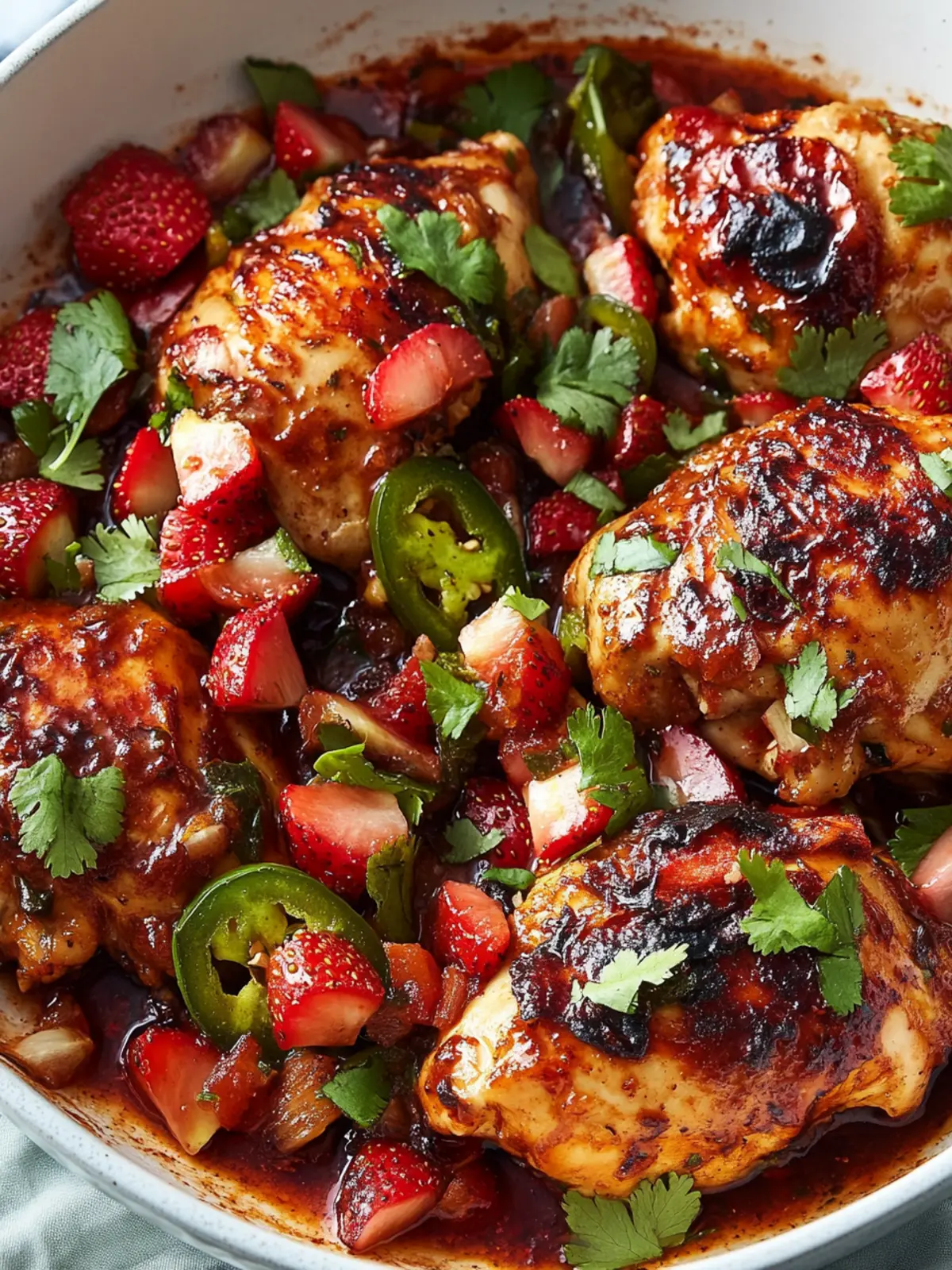 Sweet & Spicy Strawberry-Jalapeño Chicken for Dinner Delight 3 Strawberry-Jalapeño Chicken