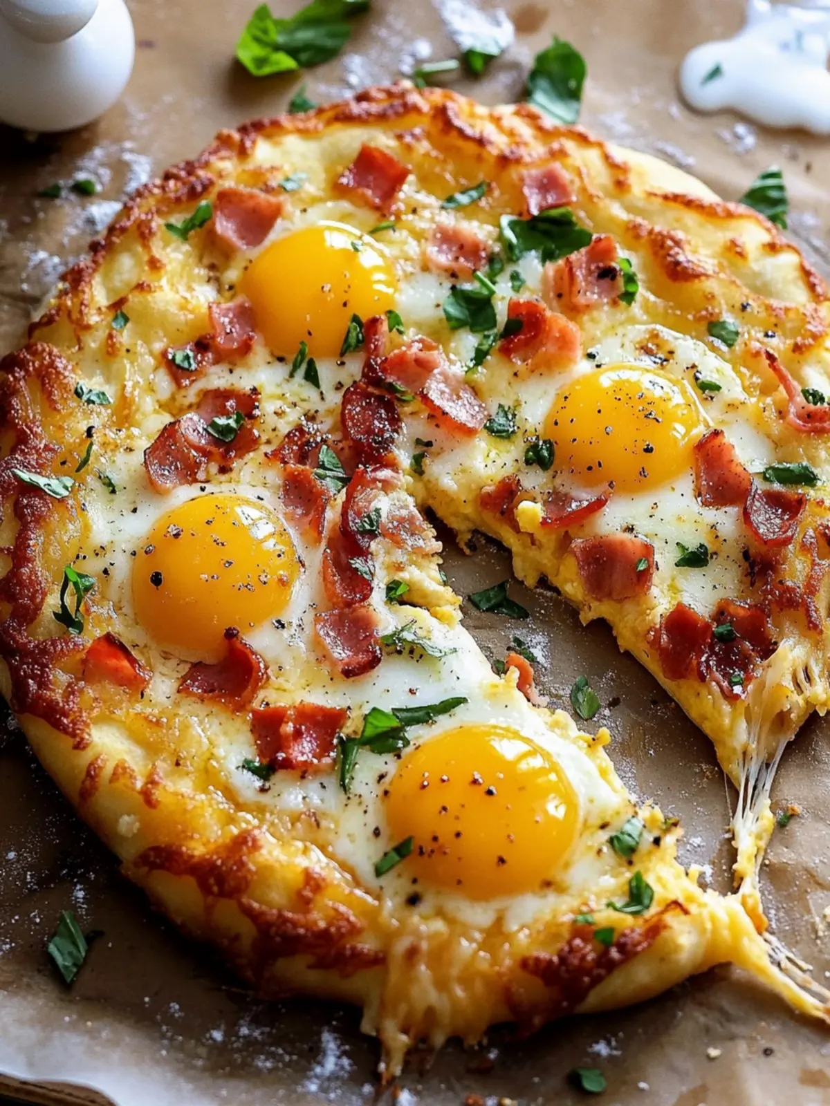 Savory Breakfast Pizza with Crispy Hash Brown Crust 2 Breakfast Pizza