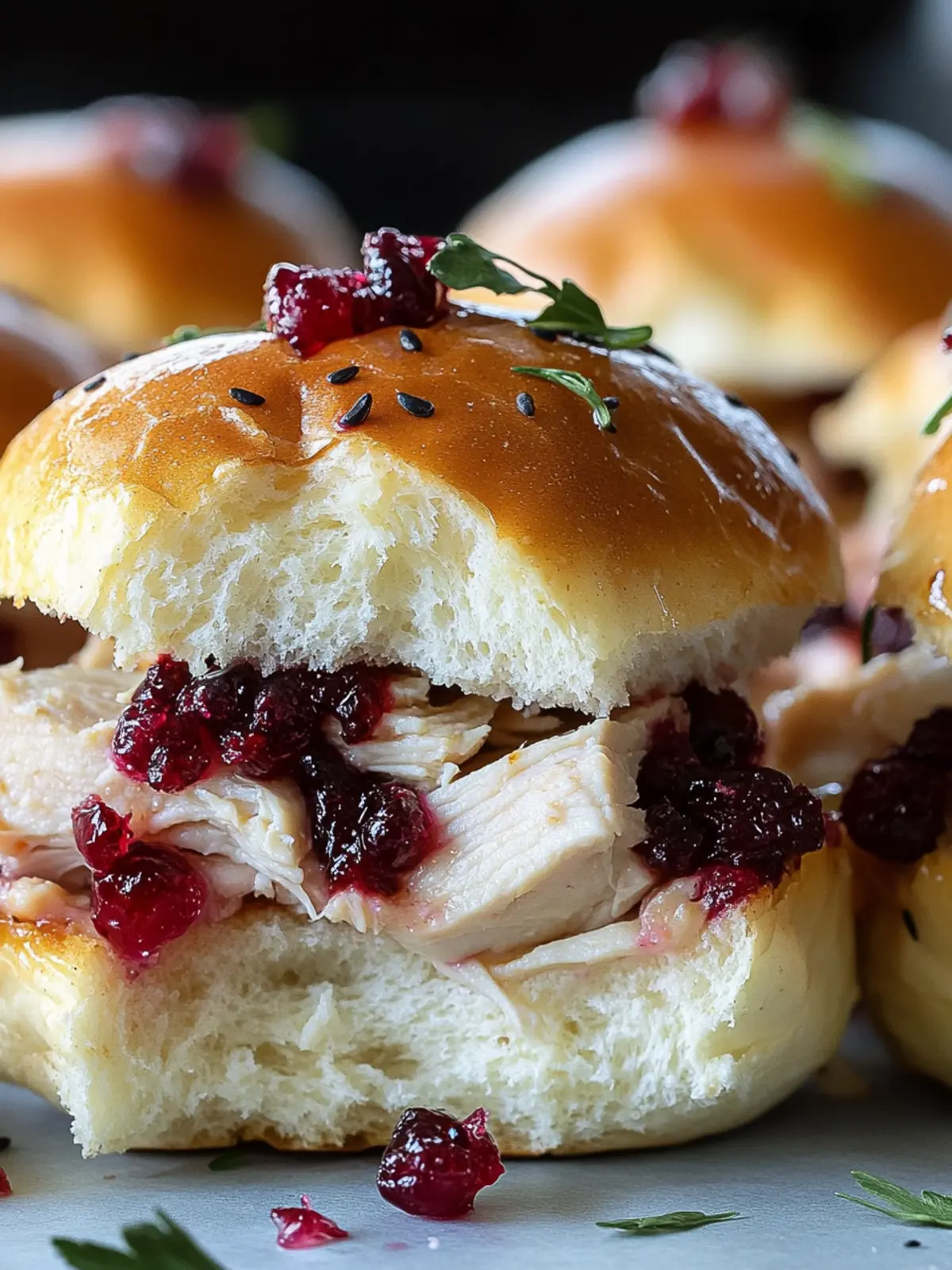 Savory Turkey Cranberry Sliders Ready in 20 Minutes 2 Turkey Cranberry Sliders ready in 20 minutes