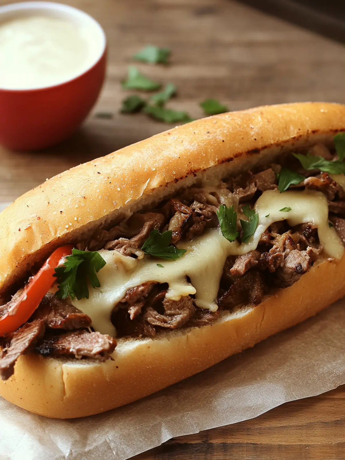 Mouthwatering Philly Cheesesteak – A Comforting Steak Sandwich 4 Philly Cheesesteak (Steak Sandwich with Cheese)