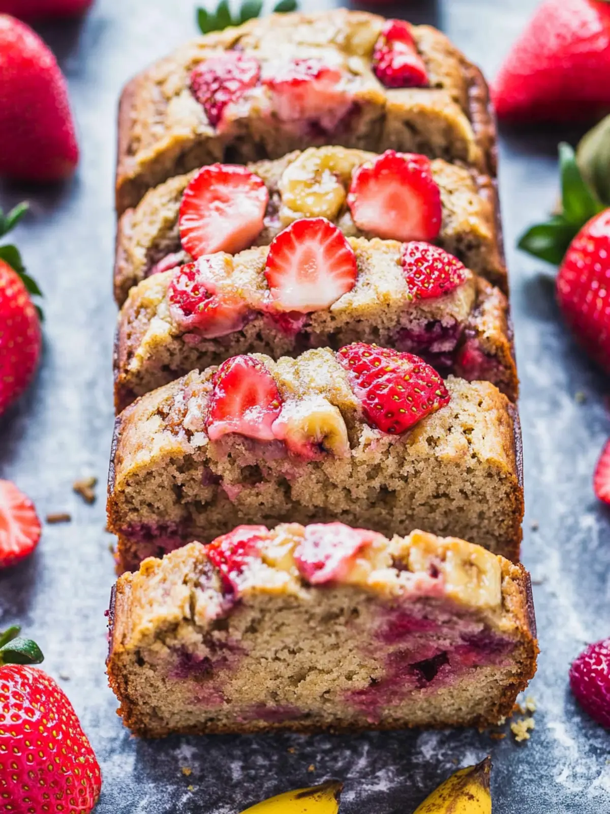 The Best Strawberry Banana Bread You'll Ever Bake at Home 2 The Best Strawberry Banana Bread
