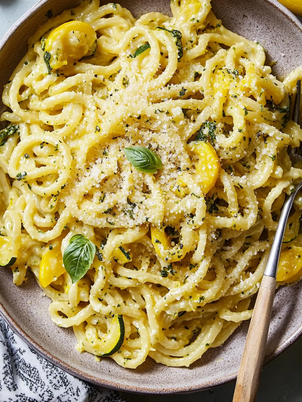 Delicious Garlic Parmesan Summer Squash Pasta in 30 Minutes 4 Garlic Parmesan Summer Squash Pasta