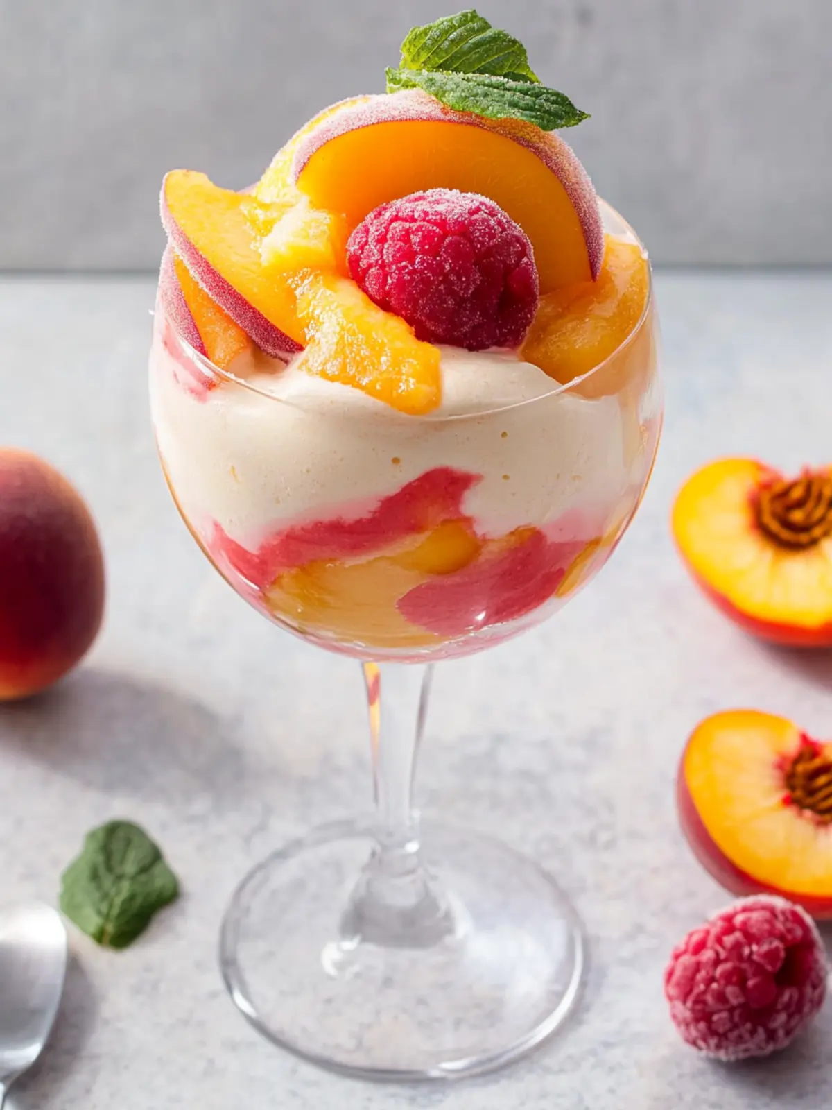 Irresistible Peach Melba: Summer's Ultimate No-Bake Dessert 4 Peach Melba