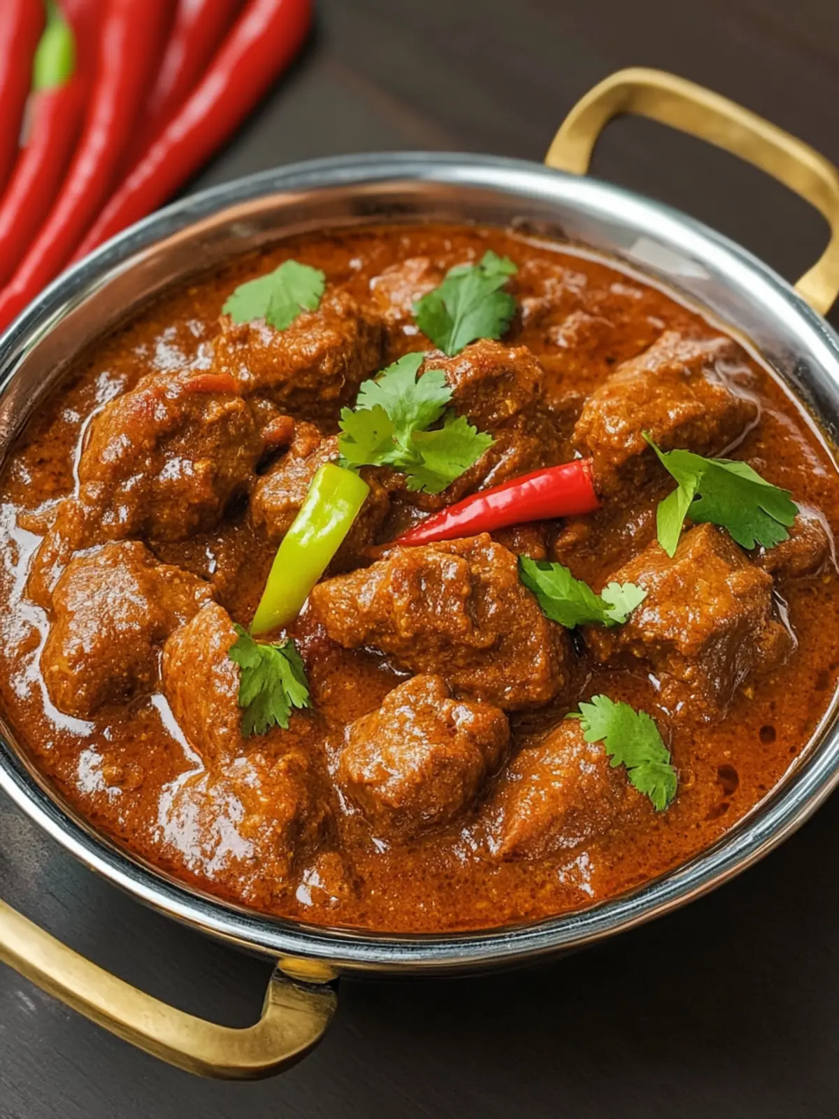 Savory Indian Vindaloo: Spicy and Tangy Meat Delight 2 Indian Vindaloo (Spicy and Tangy Meat Curry)
