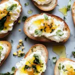 Whipped Ricotta Crostini with Honey: A Touch of Elegance 4 Whipped Ricotta Crostini (with Honey)