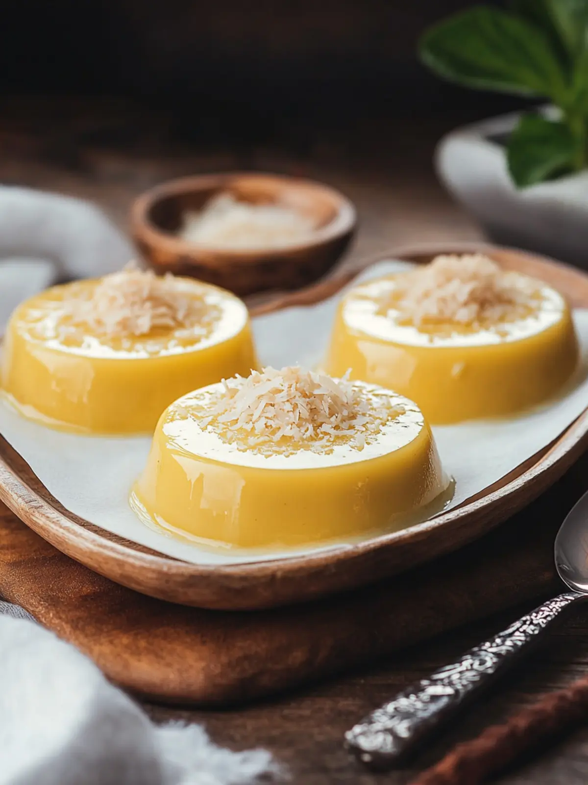 Decadent Brazilian Quindim: Irresistible Coconut Custard Delight 3 Brazilian Quindim (Coconut Custard)