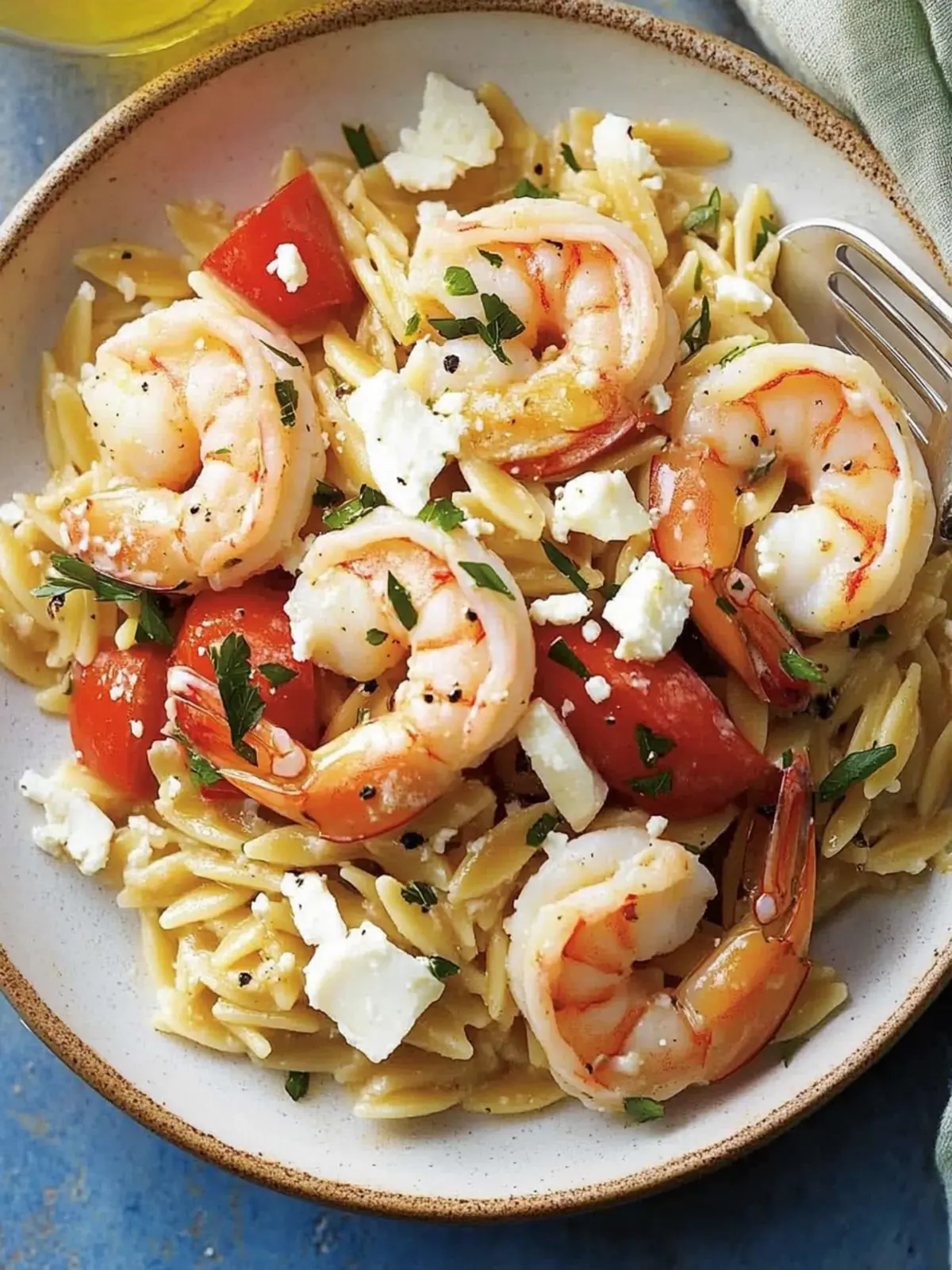 Shrimp with Orzo and Feta: Quick Mediterranean Flavor Explosion 2 Shrimp with Orzo and Feta