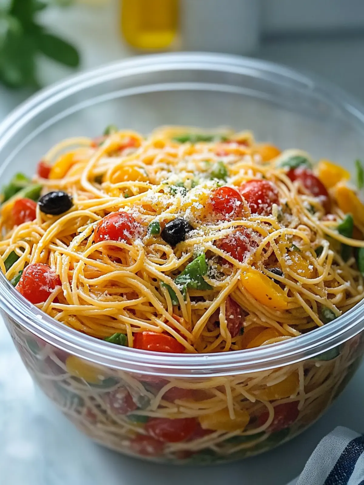 Fresh & Flavorful Spaghetti Salad Recipe for Easy Summer Fun 4 Spaghetti Salad Recipe (Easy, Fresh & Flavorful)