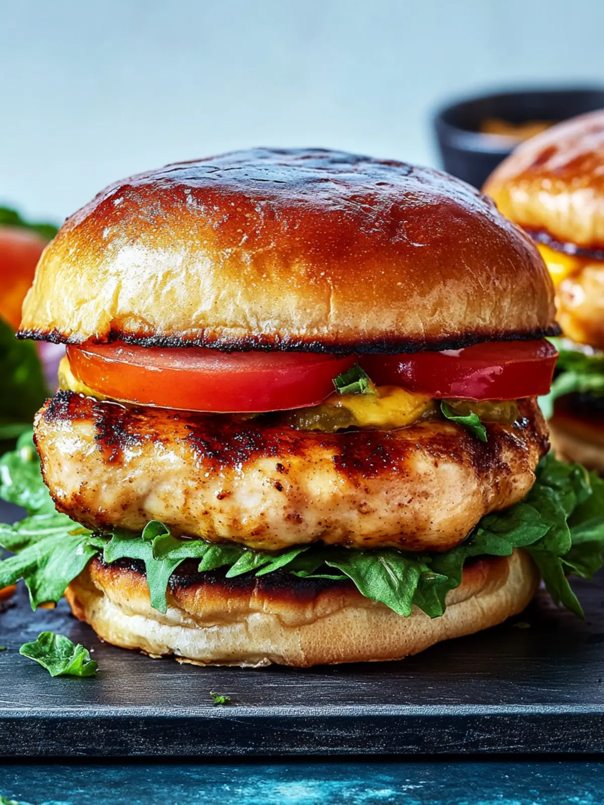 Juicy Chicken Burgers with Zesty Homemade Sauce Delight 3 Chicken Burgers