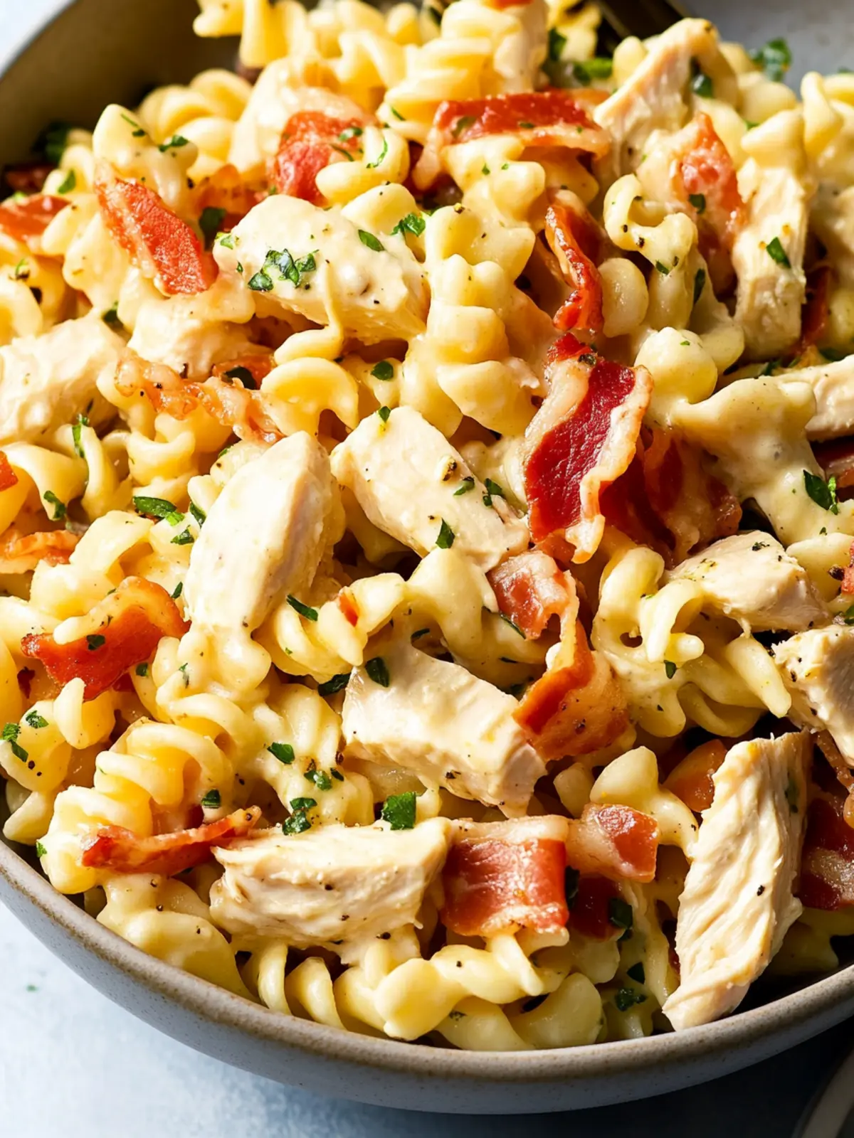 Chicken-Bacon-Ranch Pasta Salad That's Perfectly Creamy 5 Chicken-Bacon-Ranch Pasta Salad
