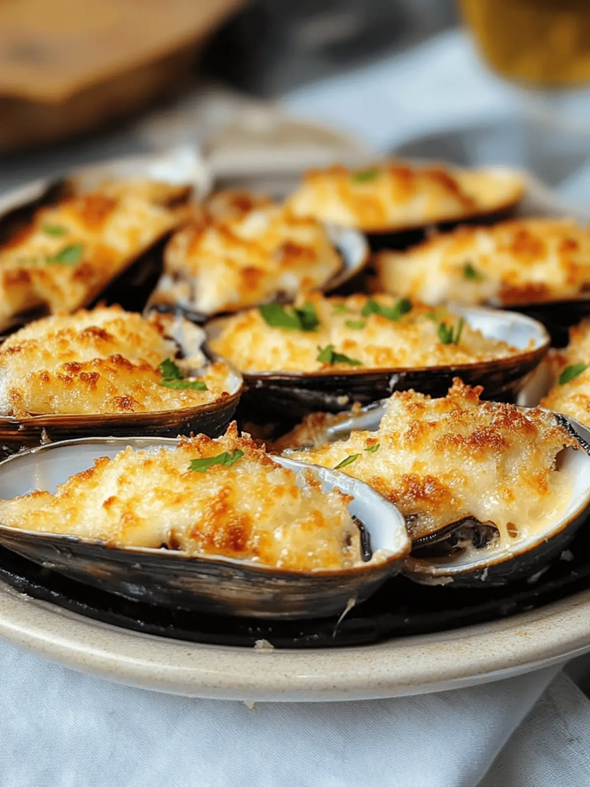Savor Chilean Machas a la Parmesana: Crispy Comfort Awaits 4 Chilean Machas a la Parmesana (Baked Razor Clams with Parmesan)