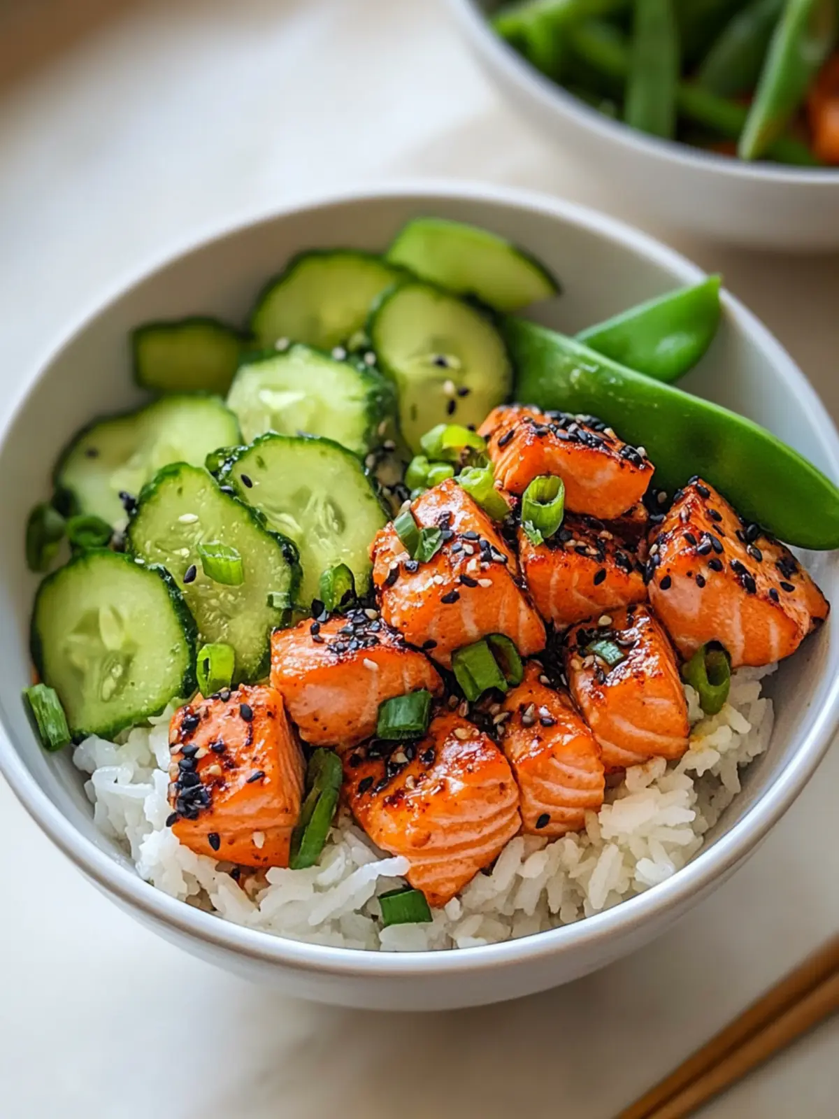 Savory Spicy Salmon Rice Bowl – Quick and Delicious Dinner! 3 Spicy Salmon Rice Bowl