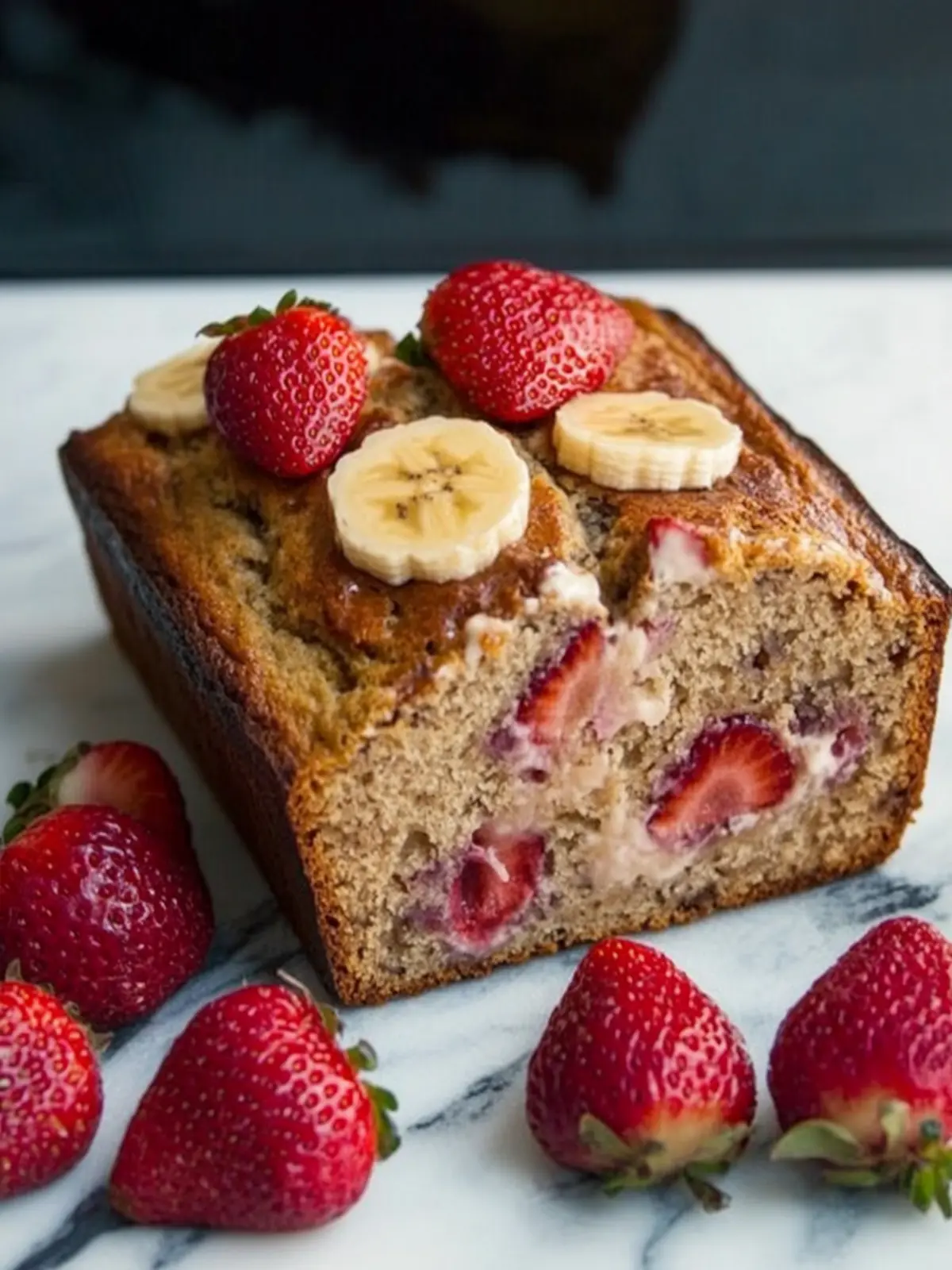 Strawberry Greek Yogurt Banana Bread: Healthy Summer Delight 2 Strawberry Greek Yogurt Banana Bread