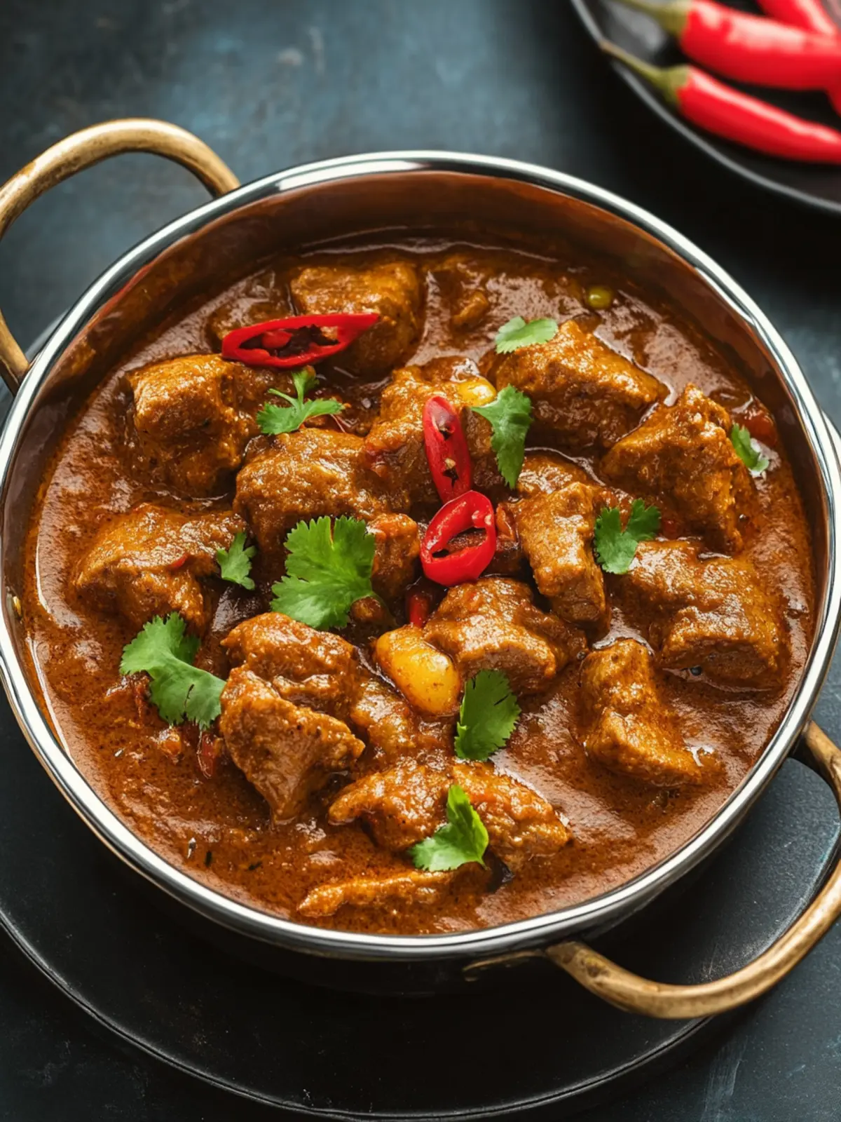 Savory Indian Vindaloo: Spicy and Tangy Meat Delight 5 Indian Vindaloo (Spicy and Tangy Meat Curry)