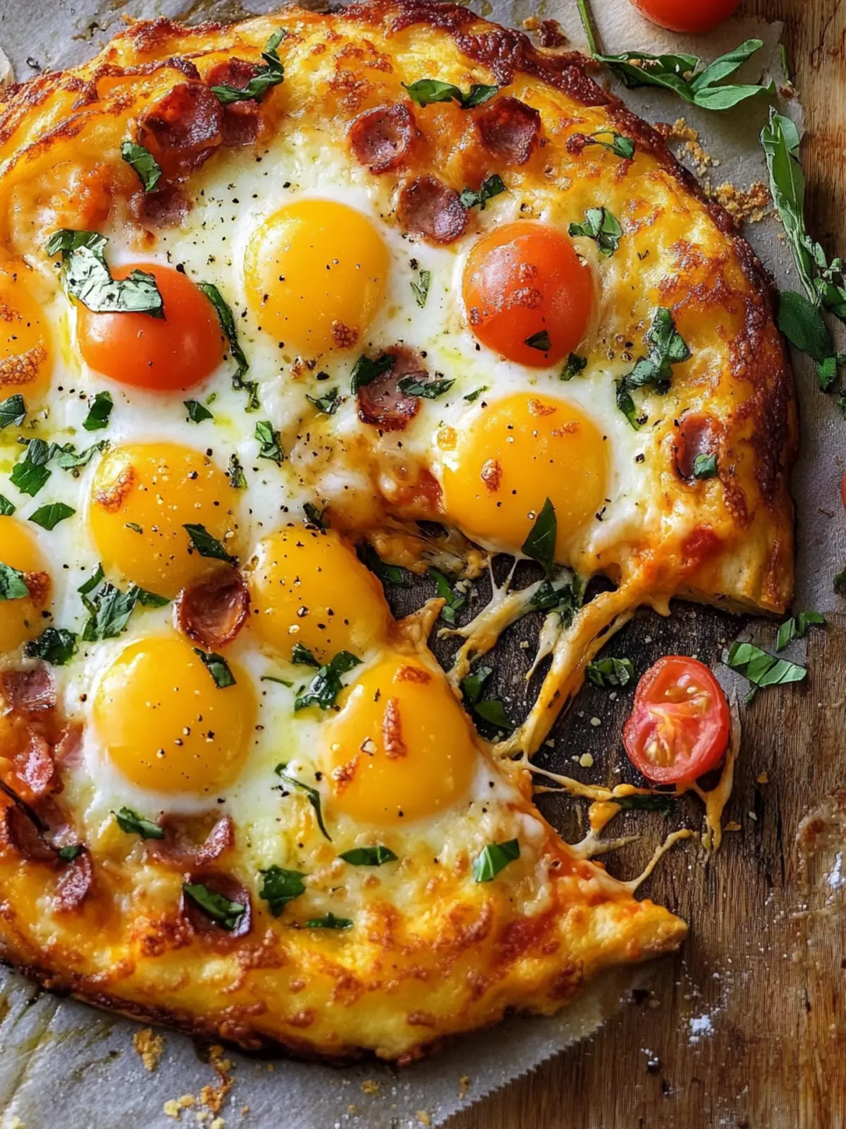 Savory Breakfast Pizza with Crispy Hash Brown Crust 3 Breakfast Pizza