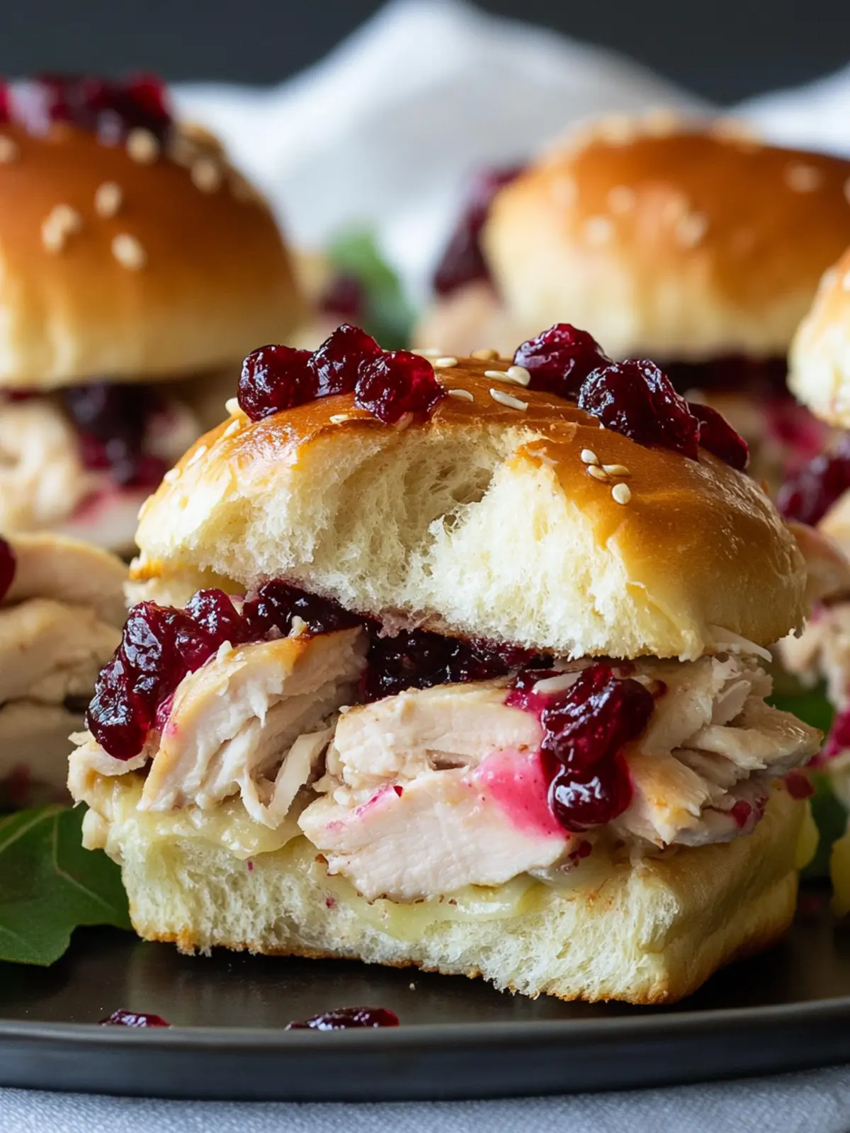 Savory Turkey Cranberry Sliders Ready in 20 Minutes 3 Turkey Cranberry Sliders ready in 20 minutes