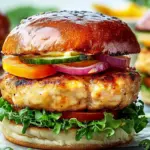Juicy Chicken Burgers with Zesty Homemade Sauce Delight 6 Chicken Burgers
