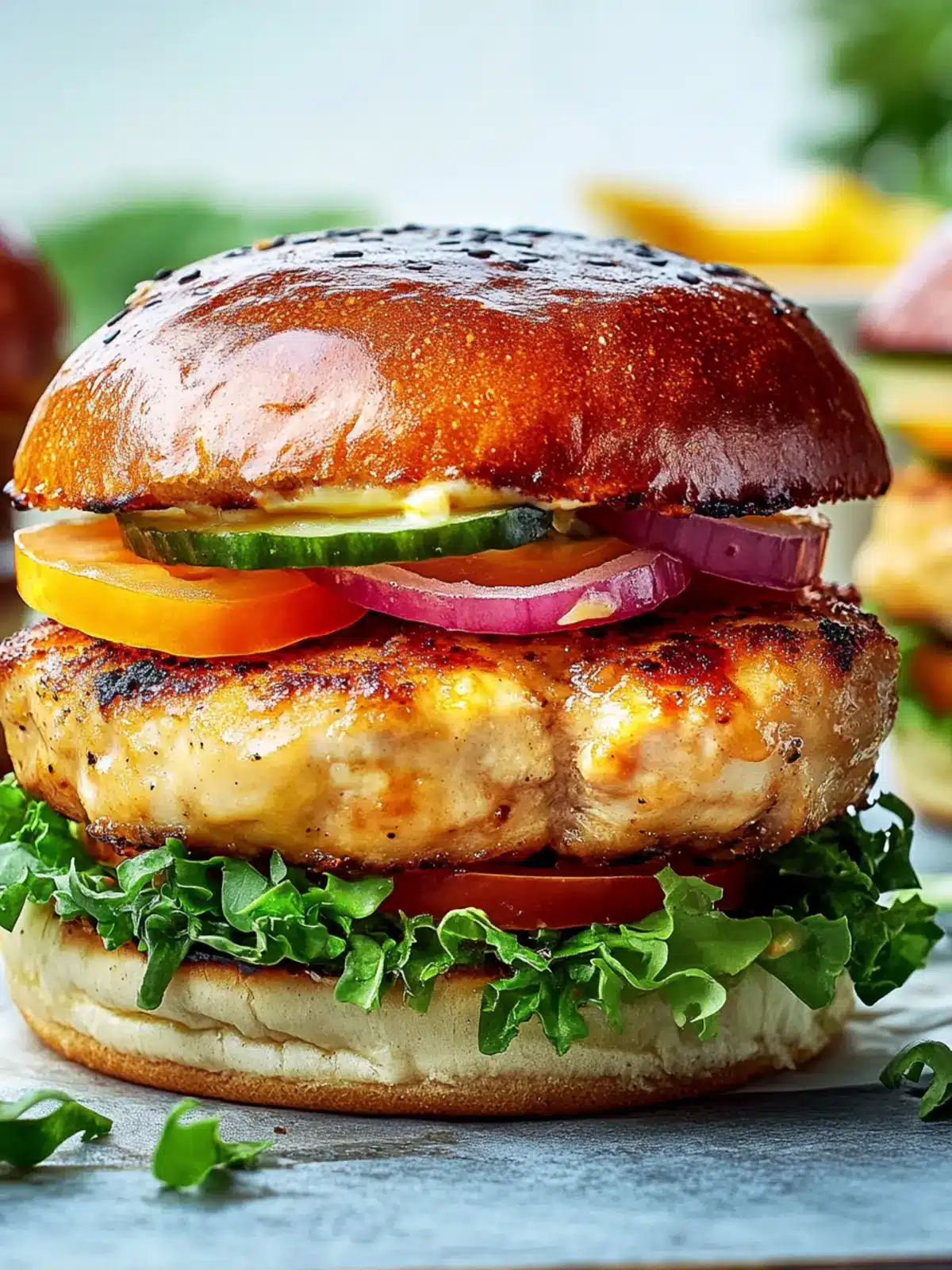 Juicy Chicken Burgers with Zesty Homemade Sauce Delight 5 Chicken Burgers