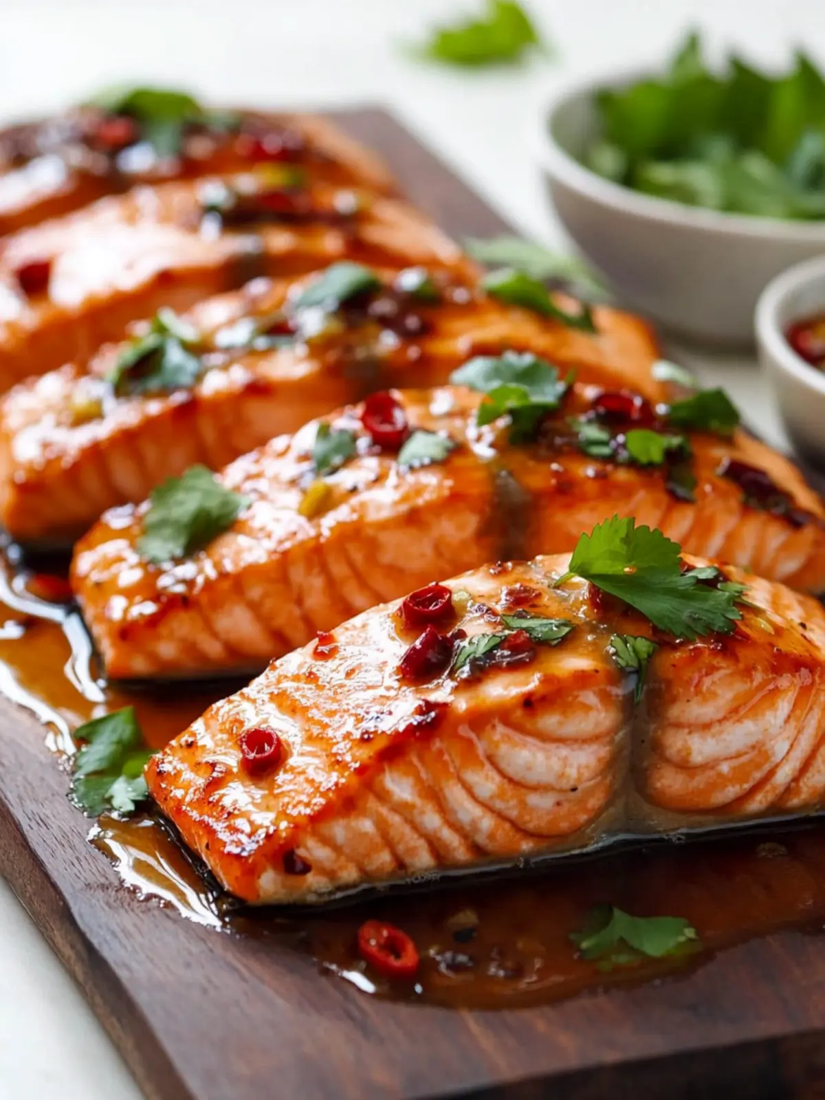 Broiled Salmon with Thai Sweet Chili Glaze in 30 Minutes! 5 Broiled Salmon with Thai Sweet Chili Glaze