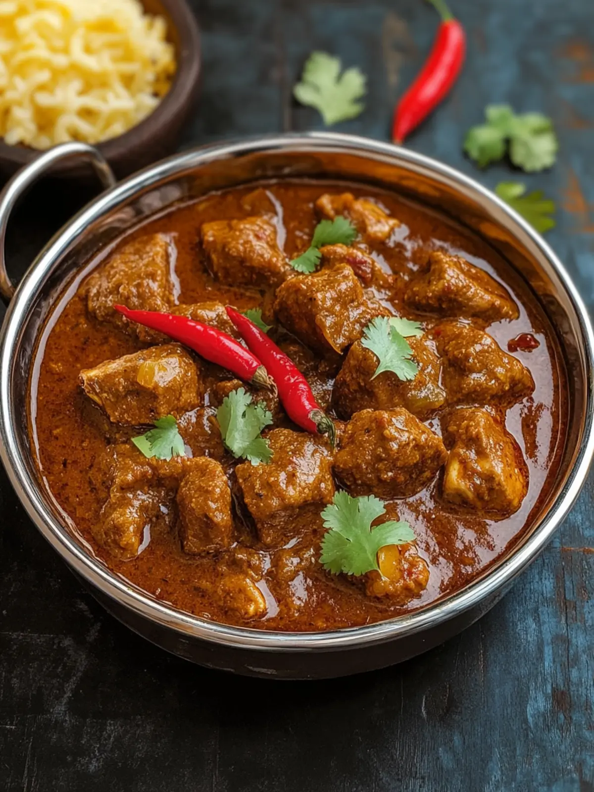 Savory Indian Vindaloo: Spicy and Tangy Meat Delight 4 Indian Vindaloo (Spicy and Tangy Meat Curry)