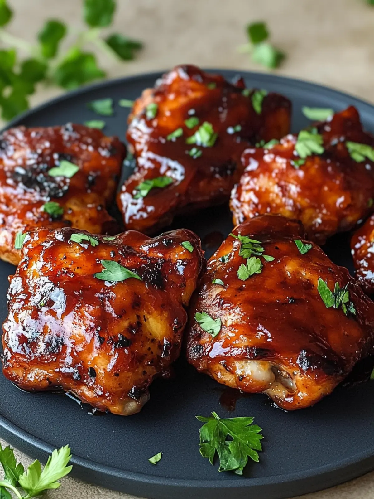 Savory Honey BBQ Chicken Thighs in Air Fryer Made Easy 5 Honey BBQ Chicken Thighs In Air Fryer