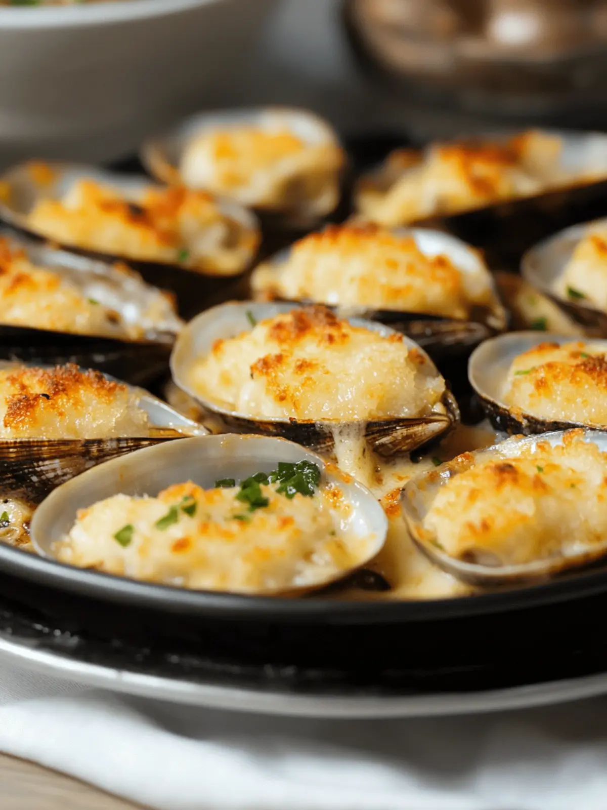 Savor Chilean Machas a la Parmesana: Crispy Comfort Awaits 3 Chilean Machas a la Parmesana (Baked Razor Clams with Parmesan)