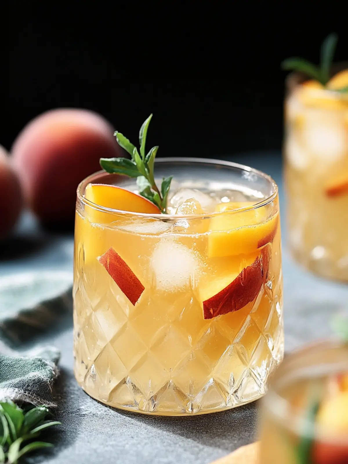 Delicious Sparkling Non-Alcoholic Sangria with Fresh Peaches 5 Sparkling Non Alcoholic Sangria with Fresh Peaches