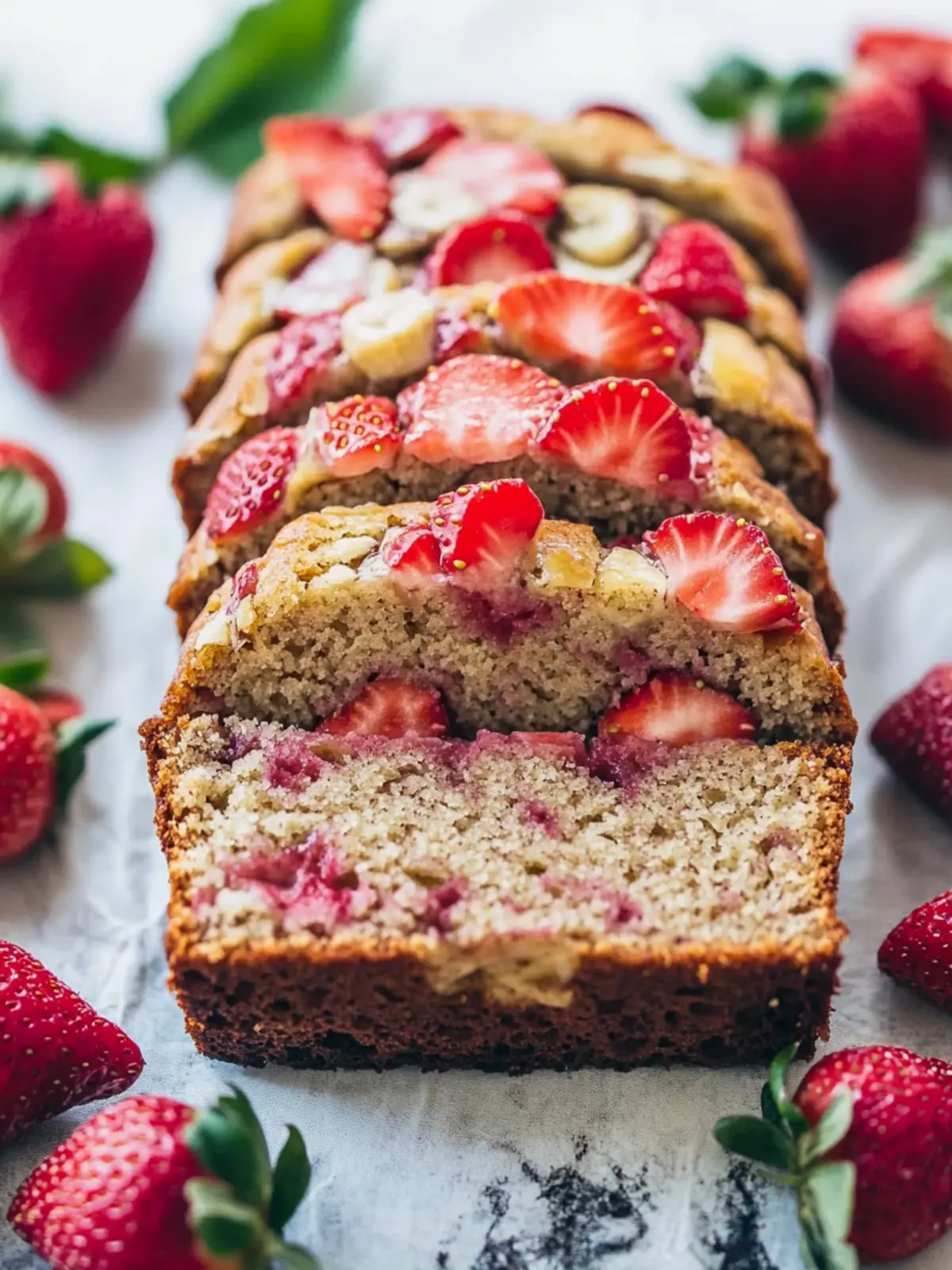 The Best Strawberry Banana Bread You'll Ever Bake at Home 4 The Best Strawberry Banana Bread