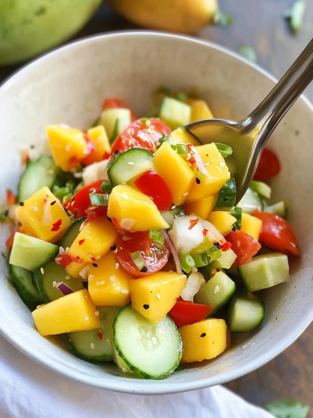 Zesty Mango Cucumber Salad - Your New Favorite Summer Dish 2 Mango Cucumber Salad (Asian)