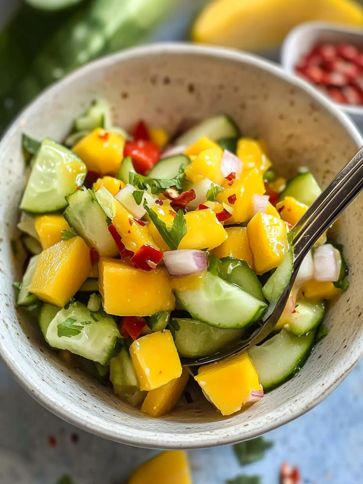 Zesty Mango Cucumber Salad - Your New Favorite Summer Dish 3 Mango Cucumber Salad (Asian)