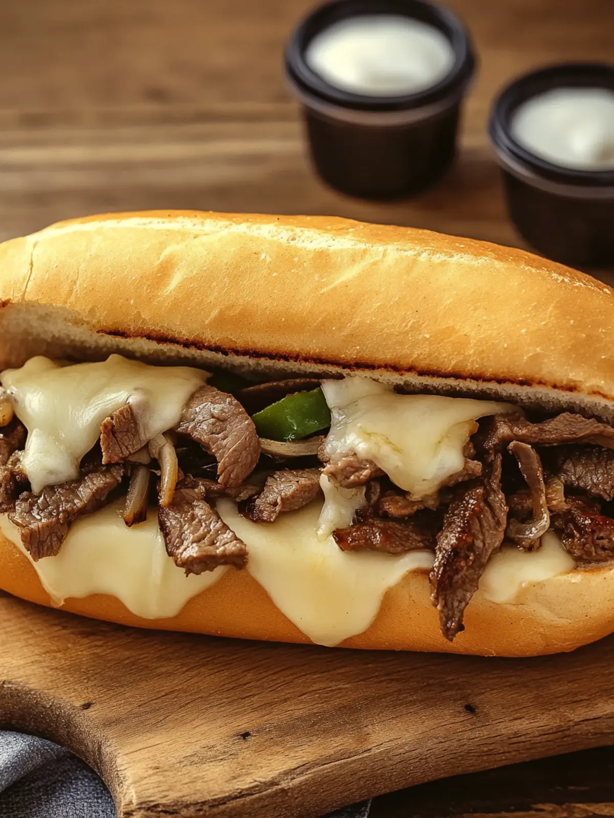 Mouthwatering Philly Cheesesteak – A Comforting Steak Sandwich 3 Philly Cheesesteak (Steak Sandwich with Cheese)