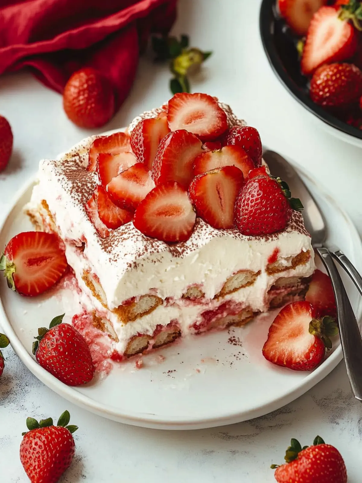 Irresistible Strawberry Tiramisu: No-Bake Summer Indulgence 5 Strawberry Tiramisu