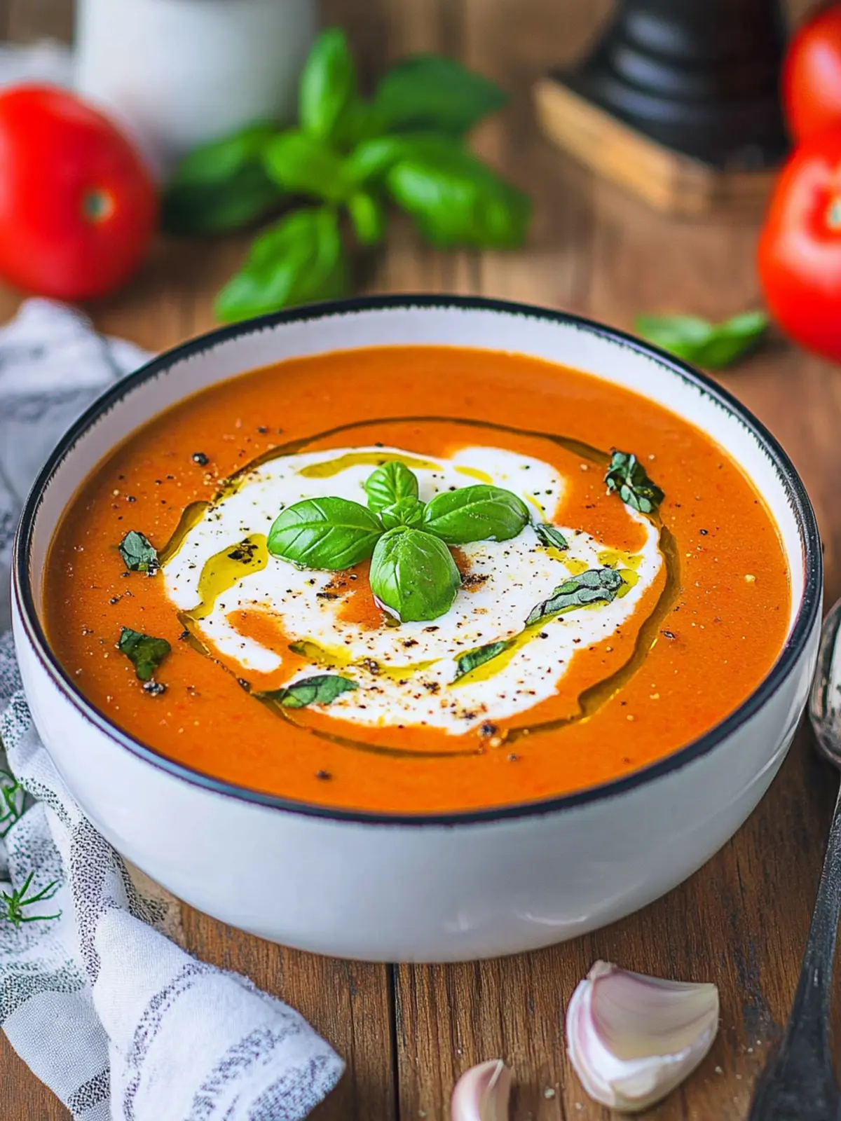 Creamy Tomato Caprese Soup to Warm Your Heart and Soul 2 Tomato Caprese Soup