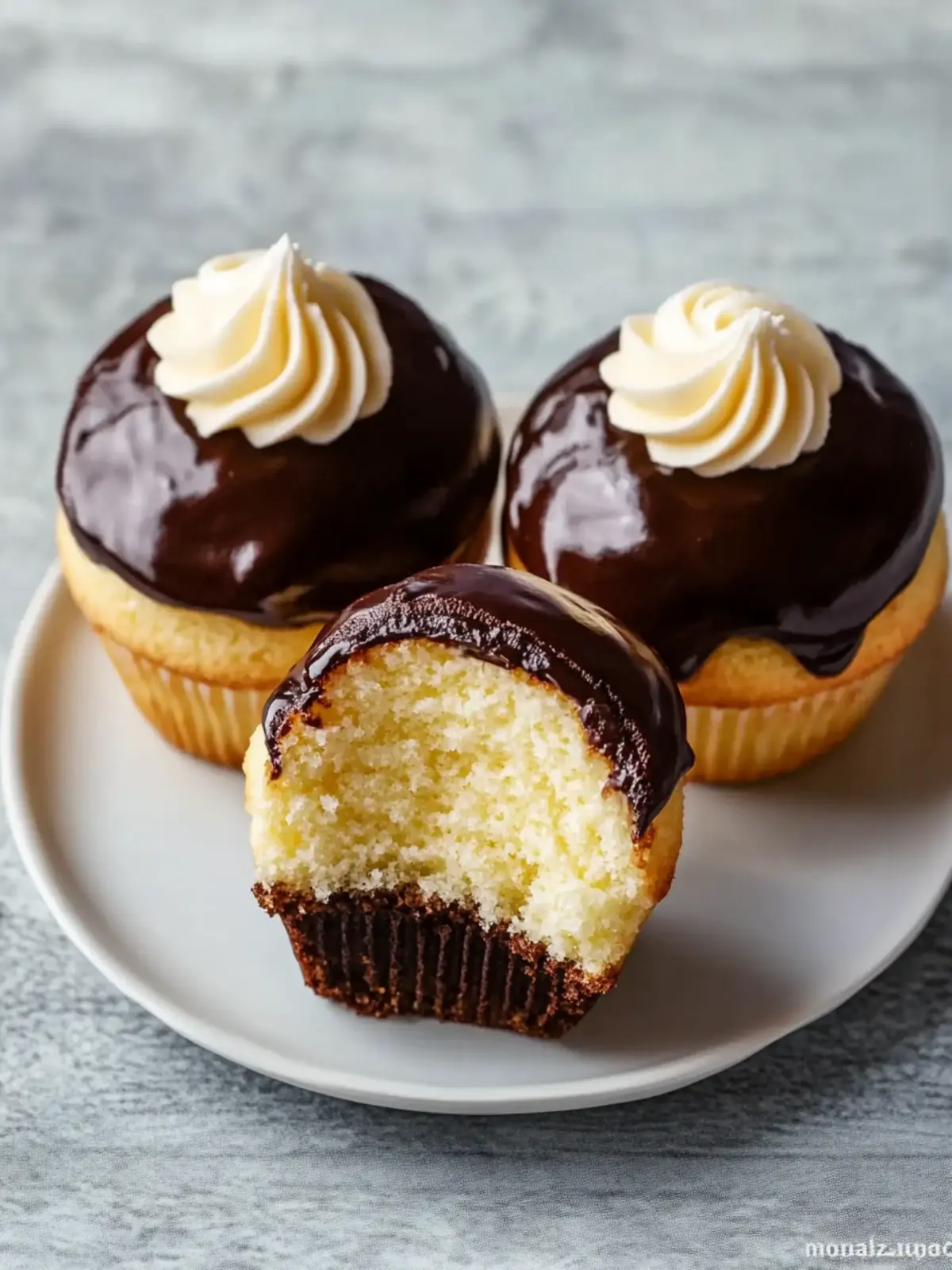Indulge in Boston Cream Pie Cupcakes - Easy & Irresistible! 4 Boston Cream Pie Cupcakes